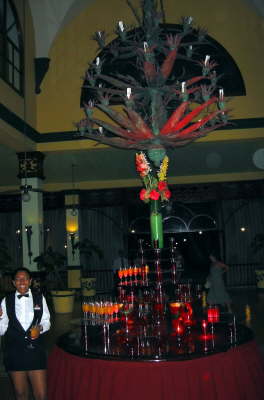 Red center piece
