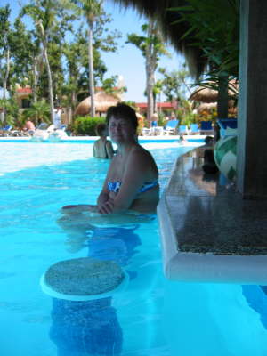 Swim up bar