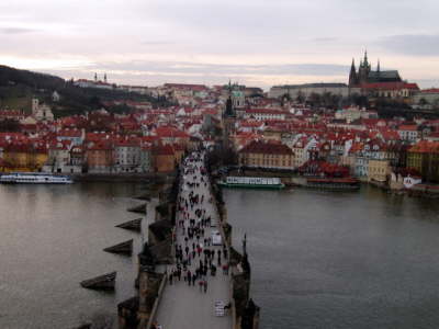 Walking Charles bridge